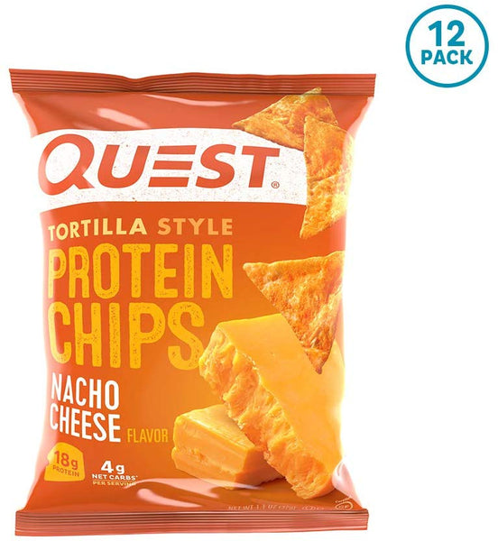 Quest Nutrition Tortilla Style Protein Chips, Nacho Cheese, Low Carb, Gluten Fre