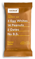 RXBAR Whole Food Protein Bar, Peanut Butter, 12 Count