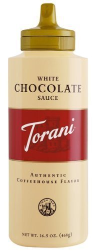 Torani, White Chocolate Sauce for Drinks, 16.5oz Bottle (Pack of 2)