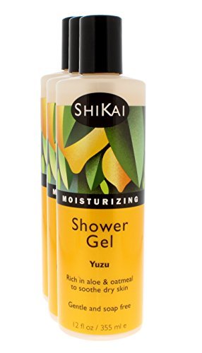 Shikai - Daily Moisturizing Shower Gel, Rich in Aloe Vera & Oatmeal to Leave Skin Noticeably Healthier (Yuzu, 12 Ounces, Pack of 3)