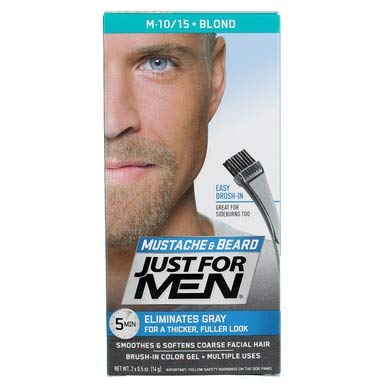 JUST FOR MEN Mustache & Beard Brush-In Color Gel, Blond M-10/15 1 Each (Pack of 2)