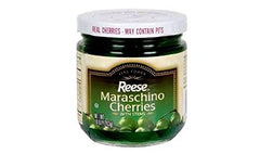 Reese Green Maraschino Cherries (Pack of 2) 10 oz Jars
