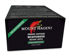 Mount Hagen Organic Decaffeinated Instant Coffee Single Serve 25 Sticks (Pack of 2)