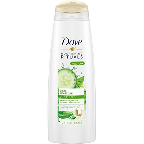 Dove Cool Moisture Shampoo, Cucumber & Green Tea 12 oz (Pack of 3)