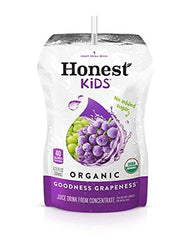 Honest Kids, Kids Drnk, Og2, Good Grape, Pack of 8 Pouches, Size - 8/6.75FZ, Quantity - 1 Case