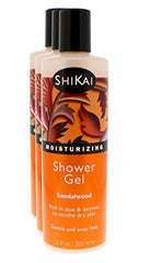 Shikai - Daily Moisturizing Shower Gel, Rich in Aloe Vera & Oatmeal That Leaves Skin Noticeably Softer & Healthier, Relief For Dry Skin, Gentle Soap-Free Formula (Sandalwood, 12 Ounce, Pack of 3)