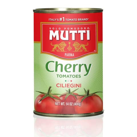 Mutti Cherry Tomatoes (Ciliegini), 14 oz. | 12 Pack | Italy’s #1 Brand of Tomatoes | Fresh Taste for Cooking | Canned Tomatoes | Vegan Friendly & Gluten Free | No Additives or Preservatives