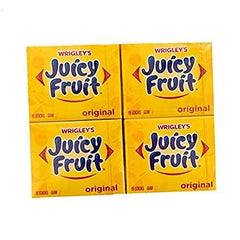 Wrigleys Juicy Fruit Original Gum | Juicy Fruit Gum | Each Pack 15 Sticks | 4 Total Packs