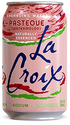 La Croix Watermelon Pasteque Naturally Essenced Flavored Sparkling Water, 12 oz Can (Pack of 10, Total of 120 Oz)