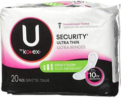 Kotex Security Ultra Thin Pads Long 20 Each (Pack of 6)