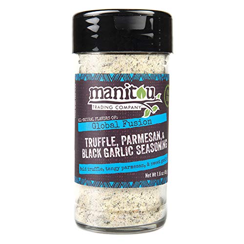 Manitou Trading Company Truffle Parmesan & Black Garlic Seasoning Glass Jar, 1.6 Ounce (Package may vary)