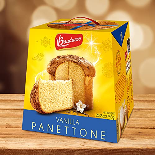 Bauducco Panettone Vanilla, Moist & Fresh, Traditional Italian Recipe, Holiday Cake, 26.2oz