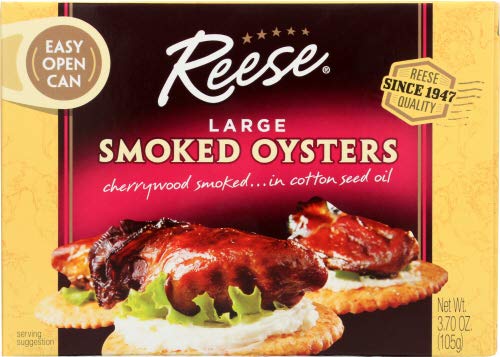 Reese Large Smoked Oysters, 3.7-Ounces (Pack of 10)