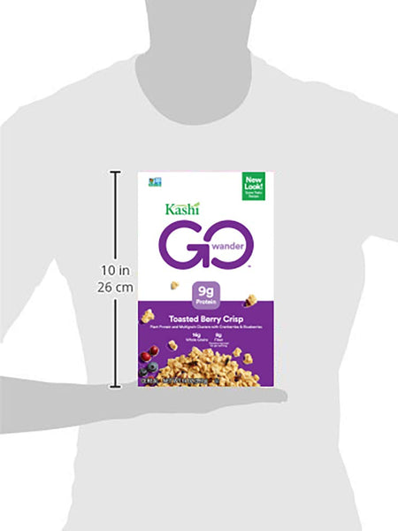 Kashi GO Toasted Berry Crisp Cereal - Vegan, Non-GMO Project Verified, Bulk Size 14 Oz Box (Pack of 4)