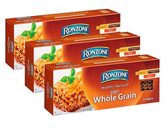 Ronzoni 100% Whole Wheat Grain Lasagna 12 Oz. Pack Of 3.