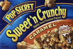 Pop Secret Sweet 'n Crunchy Caramel Popcorn, 3 Count, 7.92 Ounce 3 Boxes