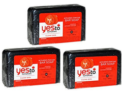 Yes To Tomatoes Clear Skin Activated Charcoal Bar Soap 7 Ounce (Pack of 3)