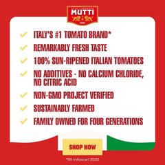Mutti Pizza Sauce with Basil & Oregano, 14 oz. | 6 Pack | Italy’s #1 Brand of Tomatoes | Fresh Taste for Cooking | Canned Sauce | Vegan Friendly & Gluten Free | No Additives or Preservatives