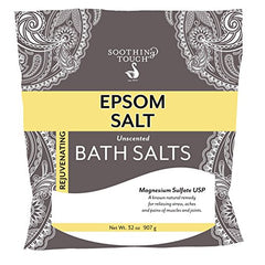 Soothing Touch Epsom Salts Pouch, Unscented, 32 Ounce
