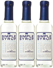 Stirrings Pure Cane Simple Syrup Cocktail Mixer - Excellent Flavoring for Coffee, Tea, and Baking | Pack of (3) | Pure, Natural, and Free of Harmful Preservatives