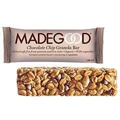 MadeGood Chocolate Chip Granola Bars, 3 Pack (18 bars); Gluten-Free Oats and Delicious Chocolate Chips; Contains Nutrients of 1 Serving of Vegetables; Allergy-Friendly, Full of Chewy, Tasty Goodness