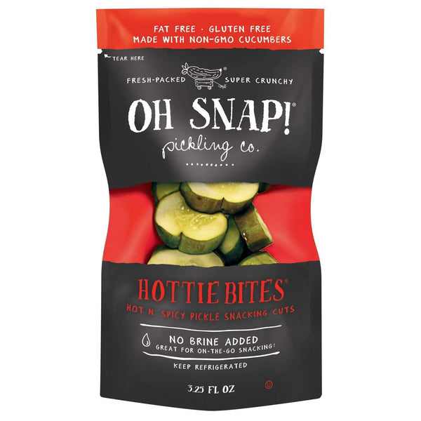 Oh Snap! Pickling Co., Hottie Bites Hot n' Spicy Pickle Snacking Cuts, 3.25 oz. (12 count)