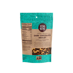 Second Nature Dark Chocolate Medley Trail Mix, Resealable Pouch, Certified Gluten-Free Snack, 12 Oz