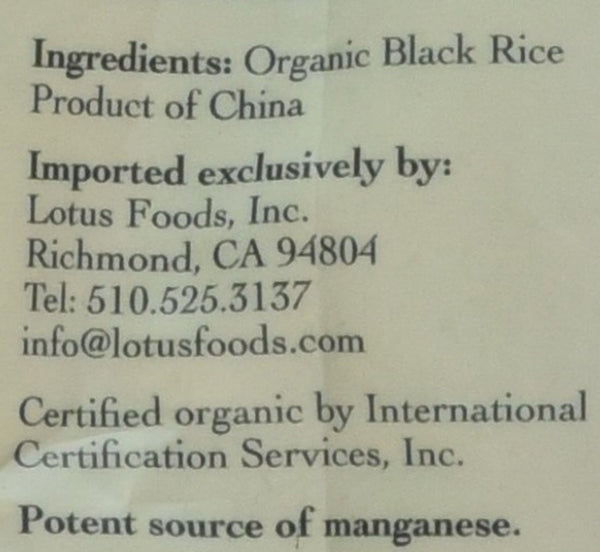 Lotus Foods Organic Forbidden Black Rice, 15 oz (Pack of 2)