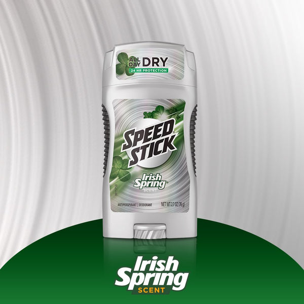 Mennen Speed Stick Irish Spring Antiperspirant Deodorant, Original 2.7 Ounce, 2 Count