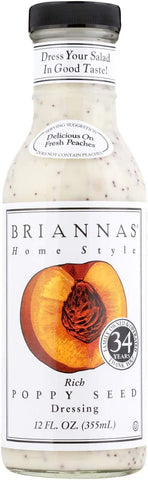 Brianna's Salad Dressing - Poppy Seed - Case of 6 - 12 Fl oz.