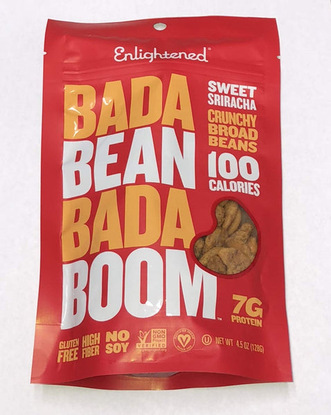 Enlightened Bada Bean Bada Boom Crunchy Broad Beans 4.5oz - 3 Bags (BADA BEAN SWEET SRIRACHA 4.5oz 3PK)