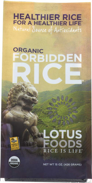 Lotus Foods, Rice Forbidden Black Organic, 15 Ounce