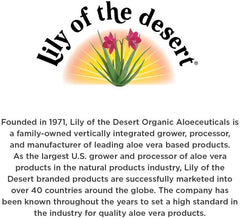 Lily of the Desert Aloe Vera Gel Inner Fillet, Dietary Supplement Drink, Certified Organically Grown, Immune Support Beverage, Antioxidant + Digestive Aid for Gut Health, 32 Fl Oz