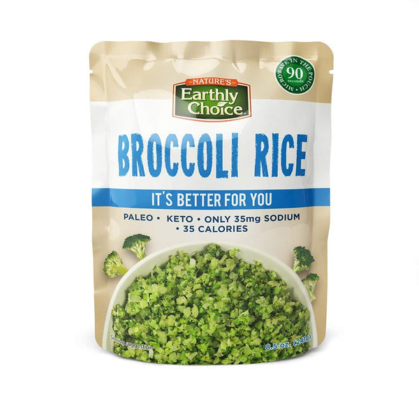 Nature's Earthly Choice Paleo, Keto Broccoli Rice, 8.5oz Pack of 6