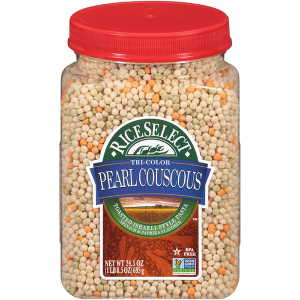 RiceSelect Tri-Color Pearl Couscous, 24.5 oz , 1.53 Pound (Pack of 1) , 903729SU