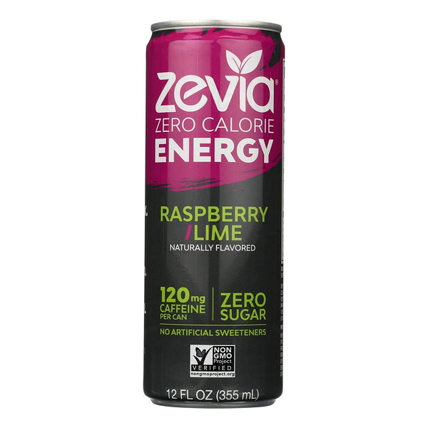 ZEVIA, DRINK, ENERGY, RASPBRY LM - Pack of 12