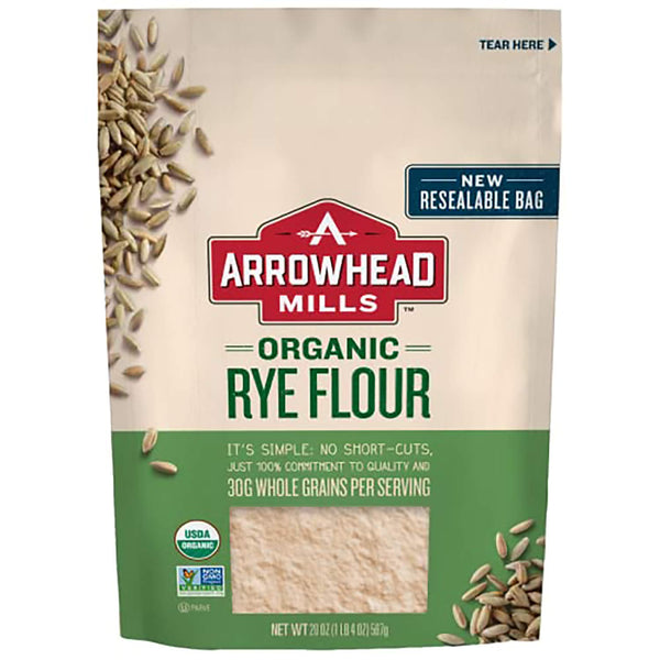 Arrowhead Mills Organic Rye Flour, 20 Ounce (Pack of 6)