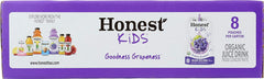 Honest Kids, Kids Drnk, Og2, Good Grape, Pack of 8 Pouches, Size - 8/6.75FZ, Quantity - 1 Case