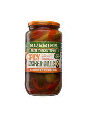 Bubbies Of San Francisco, Kosher Dills Spicy, 33 Fl Oz