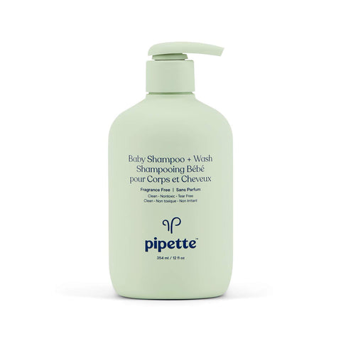 Pipette Baby Shampoo + Wash, Fragrance Free, 12 fl oz, (354 ml)