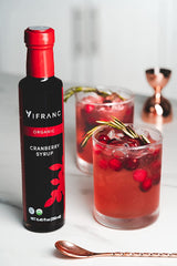 Vifranc Organic Fruit Syrup, Cranberry, 250 ML (Pack of 2)