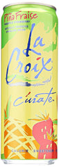 La Croix Pina Fraise, Pineapple Strawberry Flavored Naturally Essenced Sparkling Water, 12oz Tall Can (Pack of 18, Total of 216 Oz)