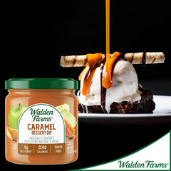 Walden Farms Caramel Dipping, 12-oz Dessert Dip for Strawberries, Bananas, Pretzels, Cookies, and Snacks, Sugar and Calorie Free, Non-Dairy, Keto and Vegan Friendly, 2 Pack Jars