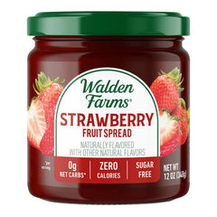 Walden Farms Strawberry Fruit Spread, Natural Sugar Free Jam, Thick and Delicious Breakfast, Snack, or Dessert Topping, No Fat or Calories, 12-oz Jar