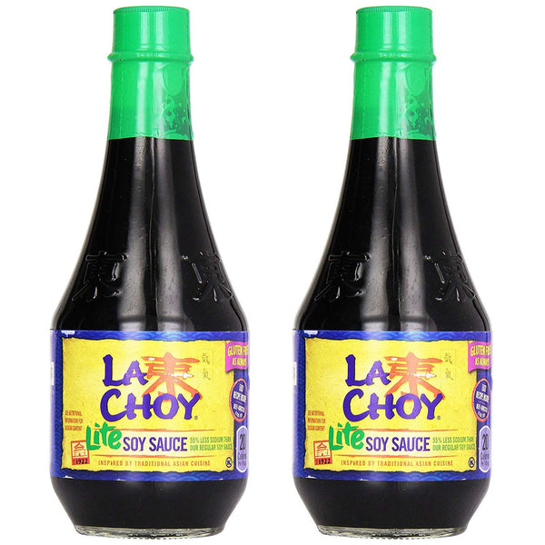 La Choy Lite Soy Sauce, 10 Ounce Glass Bottle (Pack of 2, Total of 20 Fl Oz)