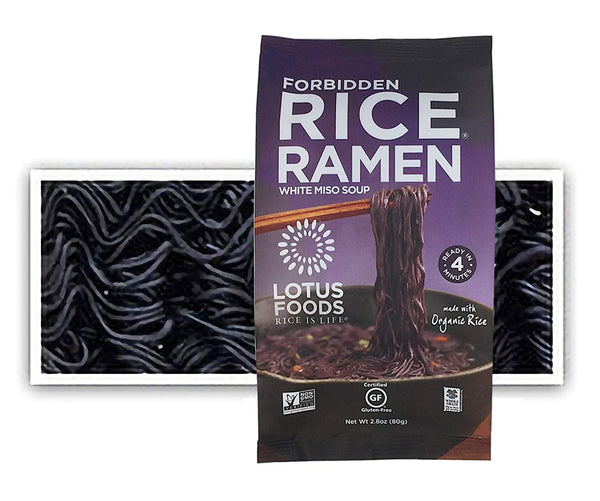 Lotus Foods Gourmet Forbidden Rice Ramen With Miso Soup, Gluten-Free, 2.8 Oz (Pack Of 10)