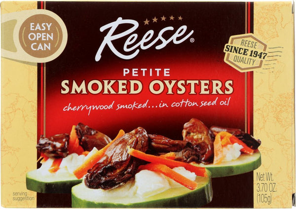 Reese Petite Smoked Oysters, 3.7-Ounces (Pack of 10)