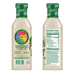 Walden Farms Bacon Ranch Dressing, 12 oz Bottle, Fresh and Delicious Salad Topping, Sugar Free 0g Net Carbs Condiment, Cool and Tangy, 2 Pack