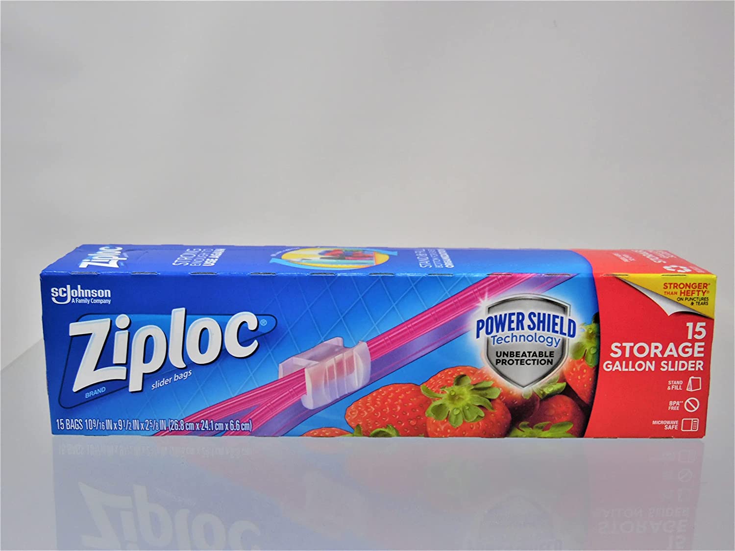 Ziploc Slider Storage Gallon Bags With Power Shield Technology