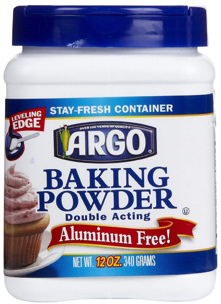 Argo Double Acting Aluminum Free Baking Powder 12oz Container (Pack of 6)